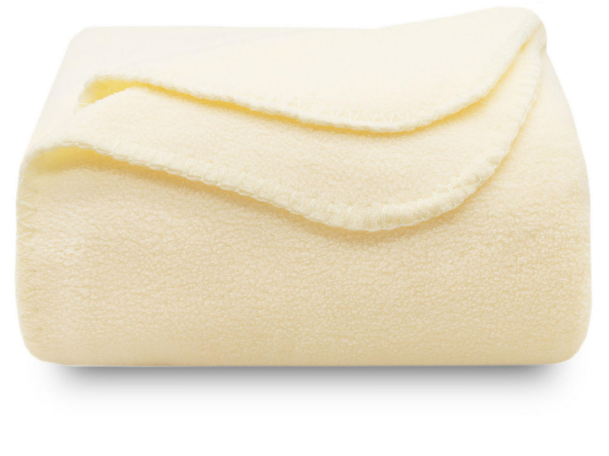 KUSCHELDECKE, 130x170 cm, 100% Polyester, Weiß - Creme, Textil (130/170cm) - Zollner