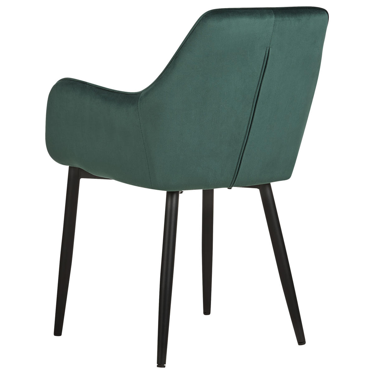 ÉTKEZŐSZÉK 2 darabos Szett Bársony sötétzöld Wellston - fekete/sötétzöld, textil (60/84/61cm) - Beliani