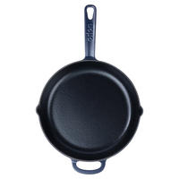 GUSSEISENPFANNE Litina emailliert dunkelblau - Dunkelblau, Metall (43/27.5/4.5cm) - Orion 
