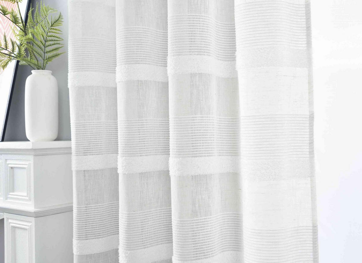 VORHANG 2ER SET »Halle« HxB 245x140 cm Natur - Naturfarben, Textil (140/245cm) - Gardinenbox