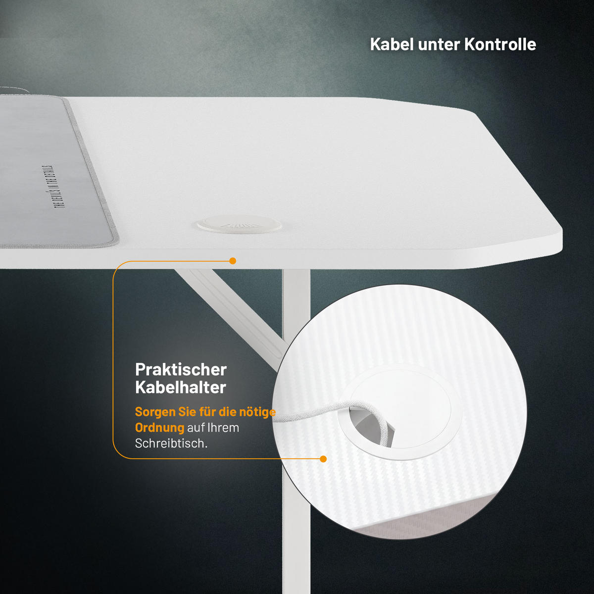 SCHREIBTISCH X-Mate - Weiß, Holzwerkstoff (75/160/75cm)
