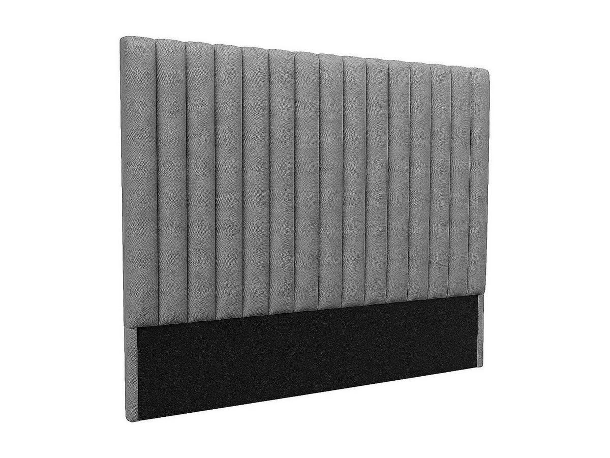 BETTKOPFTEIL mit vertikalen Ziernähten - Stoff - 170 cm - Grau - SARAH - Grau, Textil (170/120/10cm) - Vente-Unique