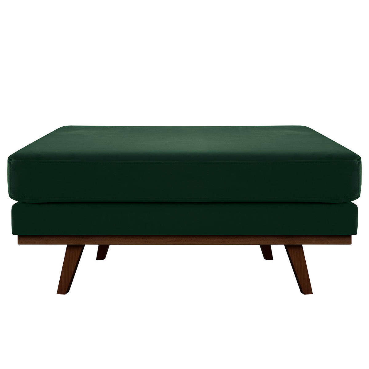 POLSTERHOCKER - Buchefarben/Grün, Buchenholz/Textil (85/43/60cm) - home24