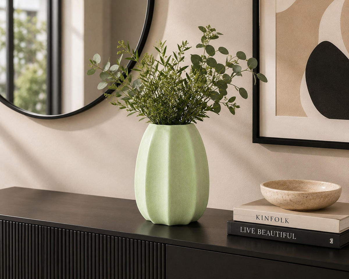 GLASVASE BRADLEY - Mintgrün, Glas (17/23.5cm) - Light & Living