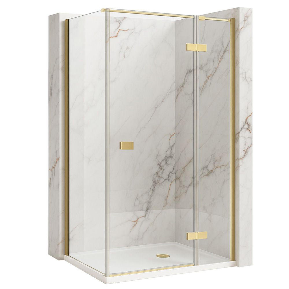 REA Duschkabine Gold 90x200x100 cm
