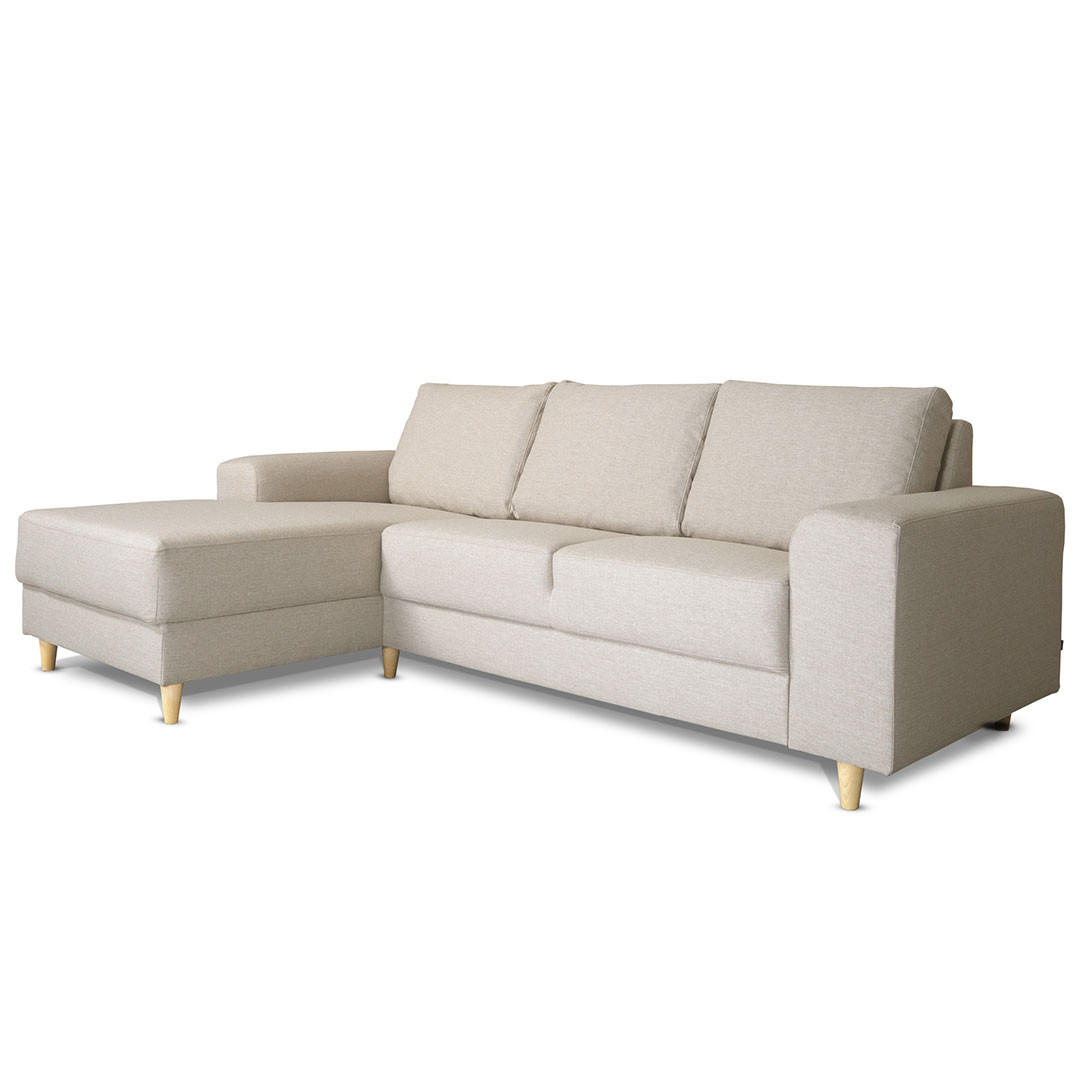 ECKSOFA hell beige - Beige, Textil (222/148cm) - ebuy24