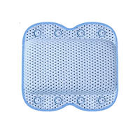 BADEKISSEN – 34 x 30 x 8 cm – Blau – 8 große Saugnäpfe - Blau, Textil (34/30cm)