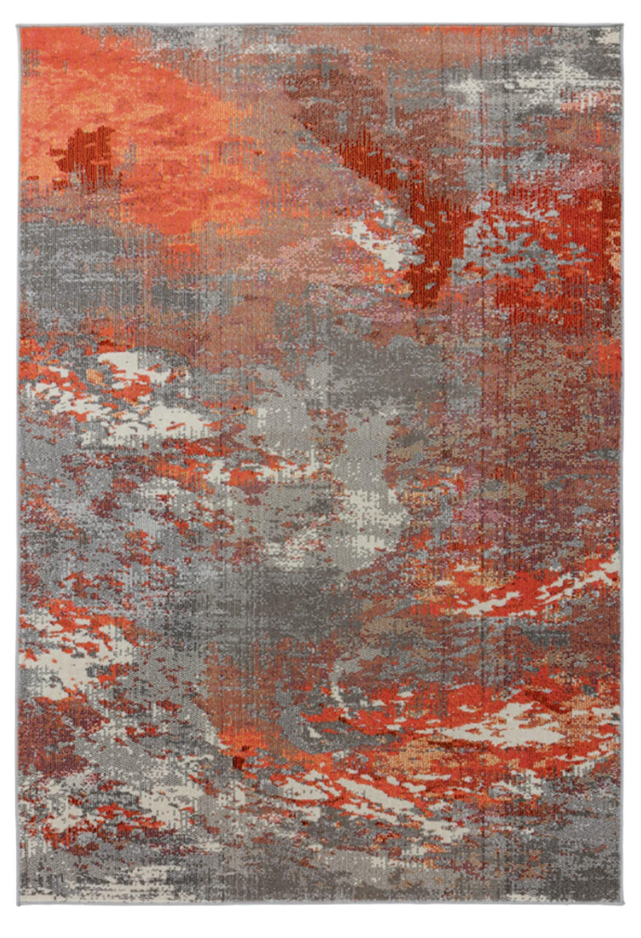 TEPPICH modern Flachgewebe VOLCANO Rot 120 x 170 cm - Rot, Textil (120/170cm) - Novatrend