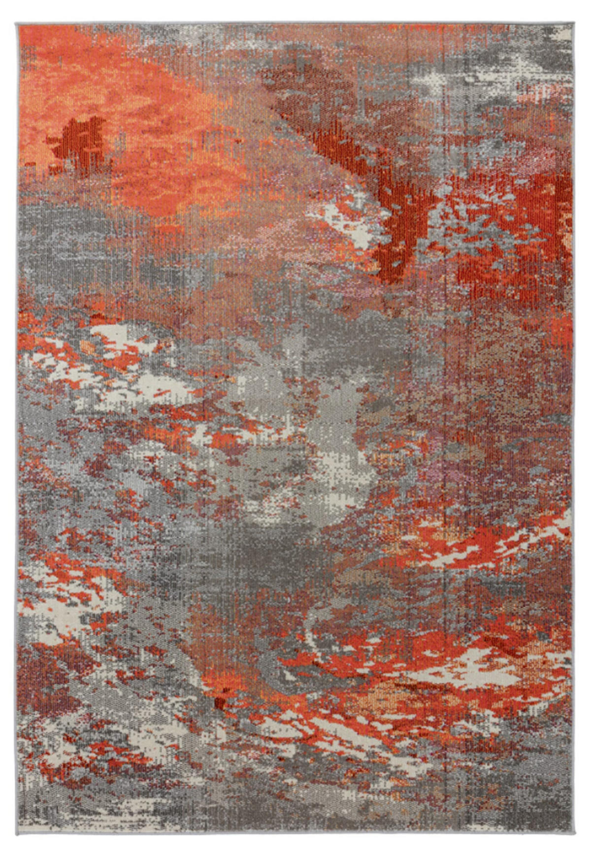 TEPPICH modern Flachgewebe VOLCANO Rot 120 x 170 cm - Rot, Textil (120/170cm) - Novatrend