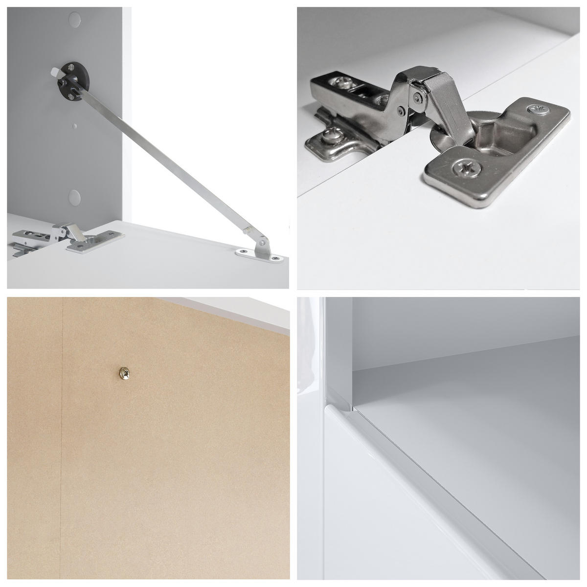 WOHNZIMMERSET Berlin Eiche sägerau - Eiche San Remo, Holzwerkstoff (155/46/40cm) - Vladon