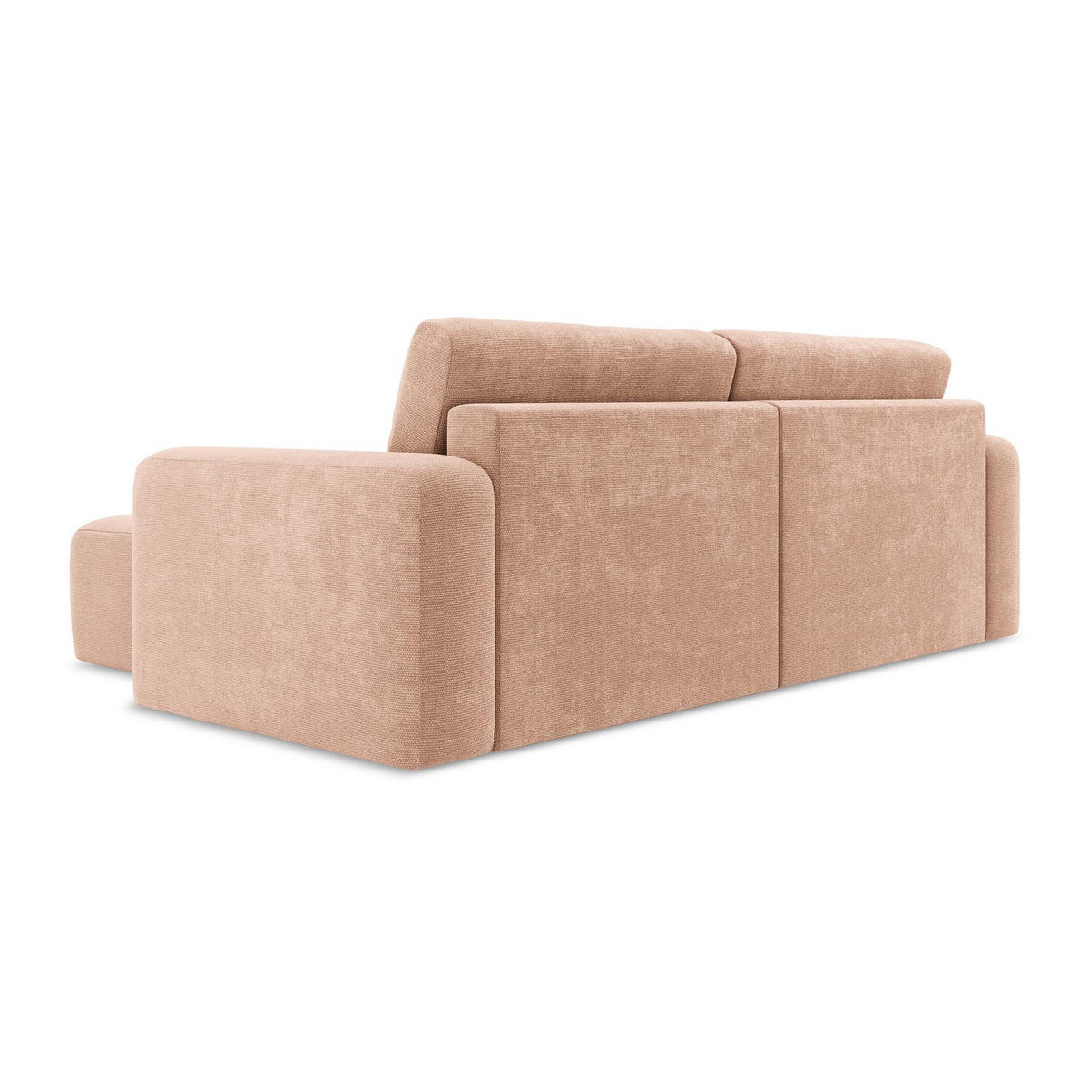 ECKSOFA mit Schlaffunktion rechts Chenille Stoff Pink - Pink/Koralle, Kunststoff/Textil (244/149cm) - LaMiaSofa