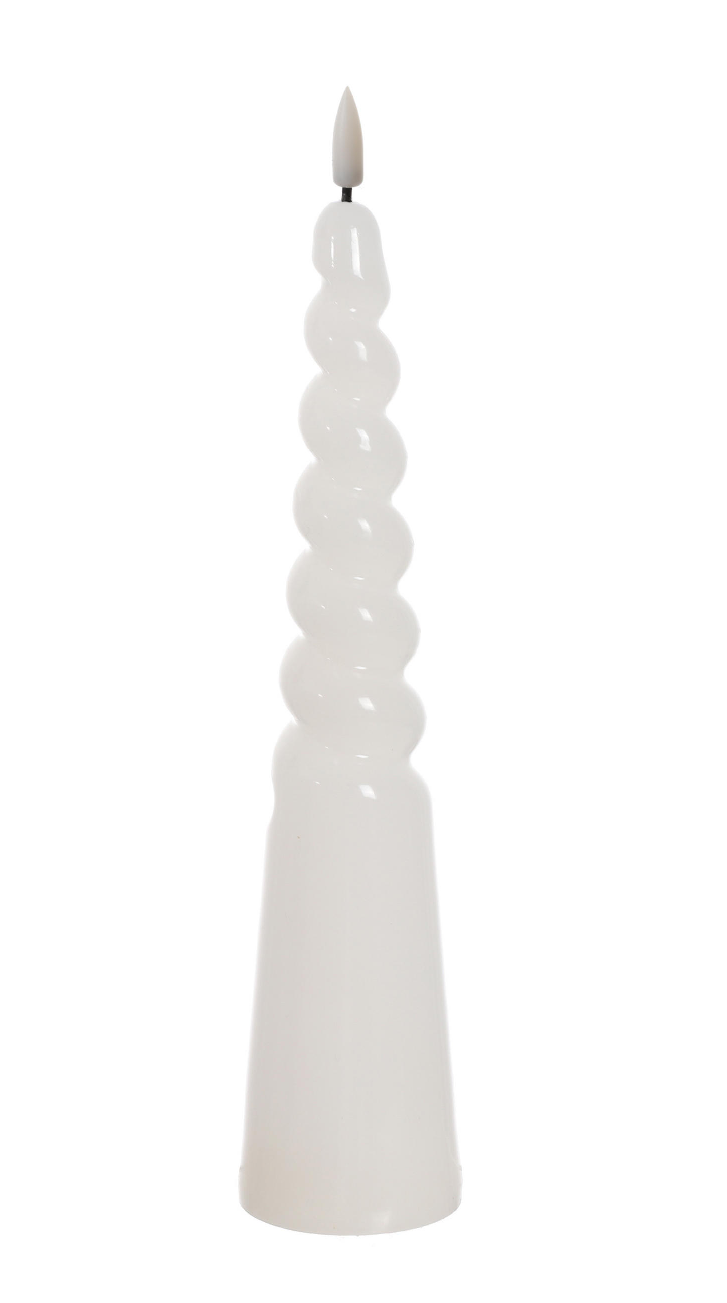 LED-KERZE Idalia Weiß 7.5/4/27.5 cm Kunstoff - Weiß, Kunststoff (7.5/4/27.5cm) - Mondex