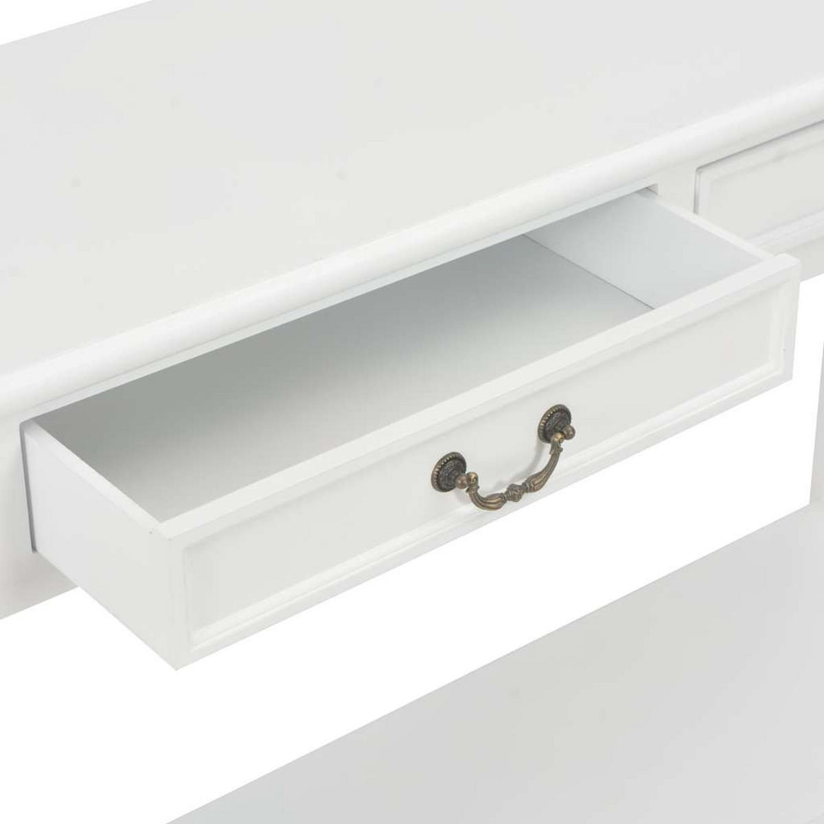 KONSOLENTISCH Weiss 110/35/80 Cm Holz - Weiß, Holz (110/35/80cm) - vidaXL