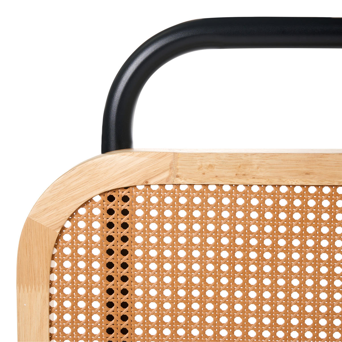 BETT mit Lattenrost 180/200 cm Hellbraun Boussicourt - Hellbraun/Schwarz, Holz (180/200cm) - Beliani