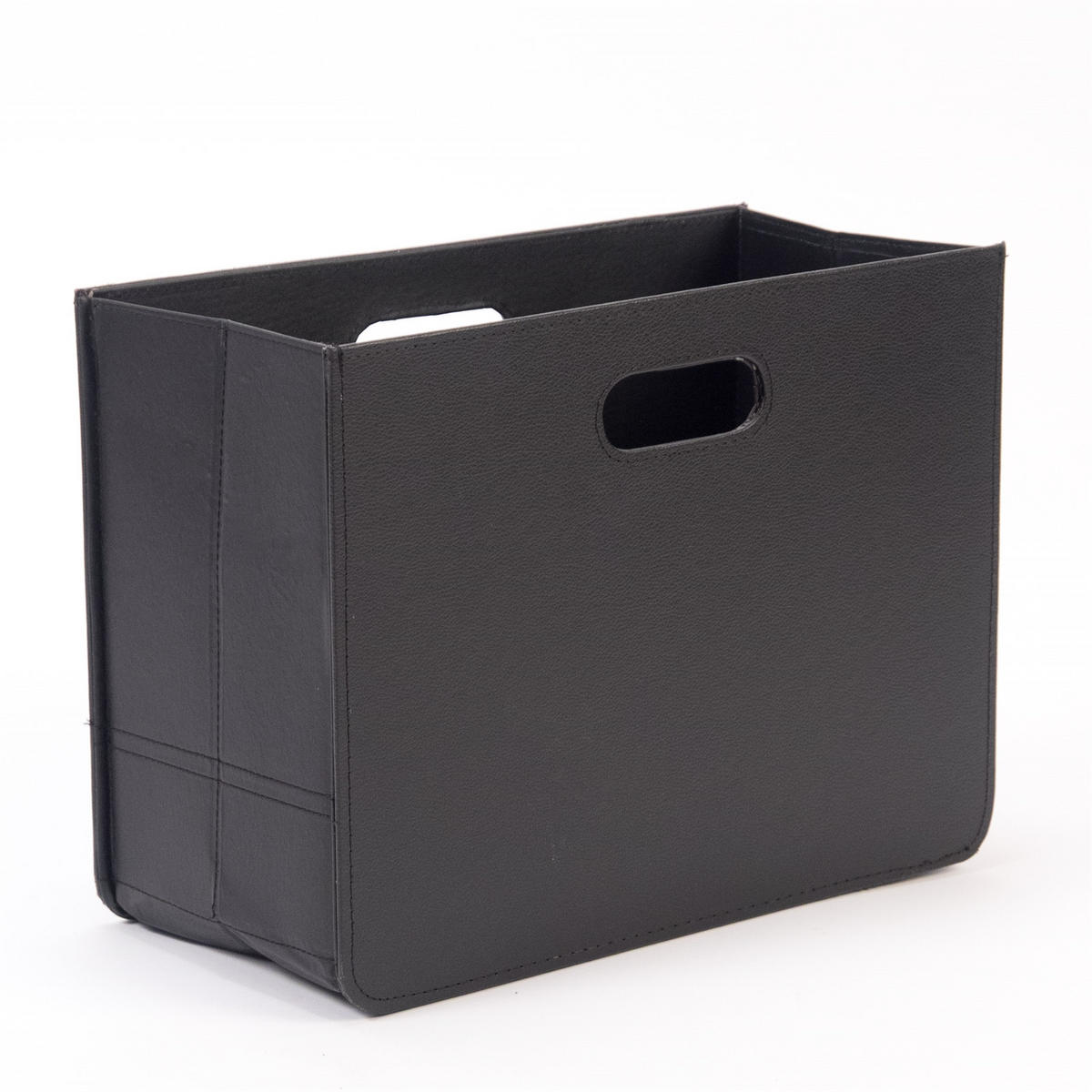 ZEITUNGSKORB Business Kunstleder, faltbar schwarz - Braun, Kunststoff (19/30/40cm) - DESIGN DELIGHTS