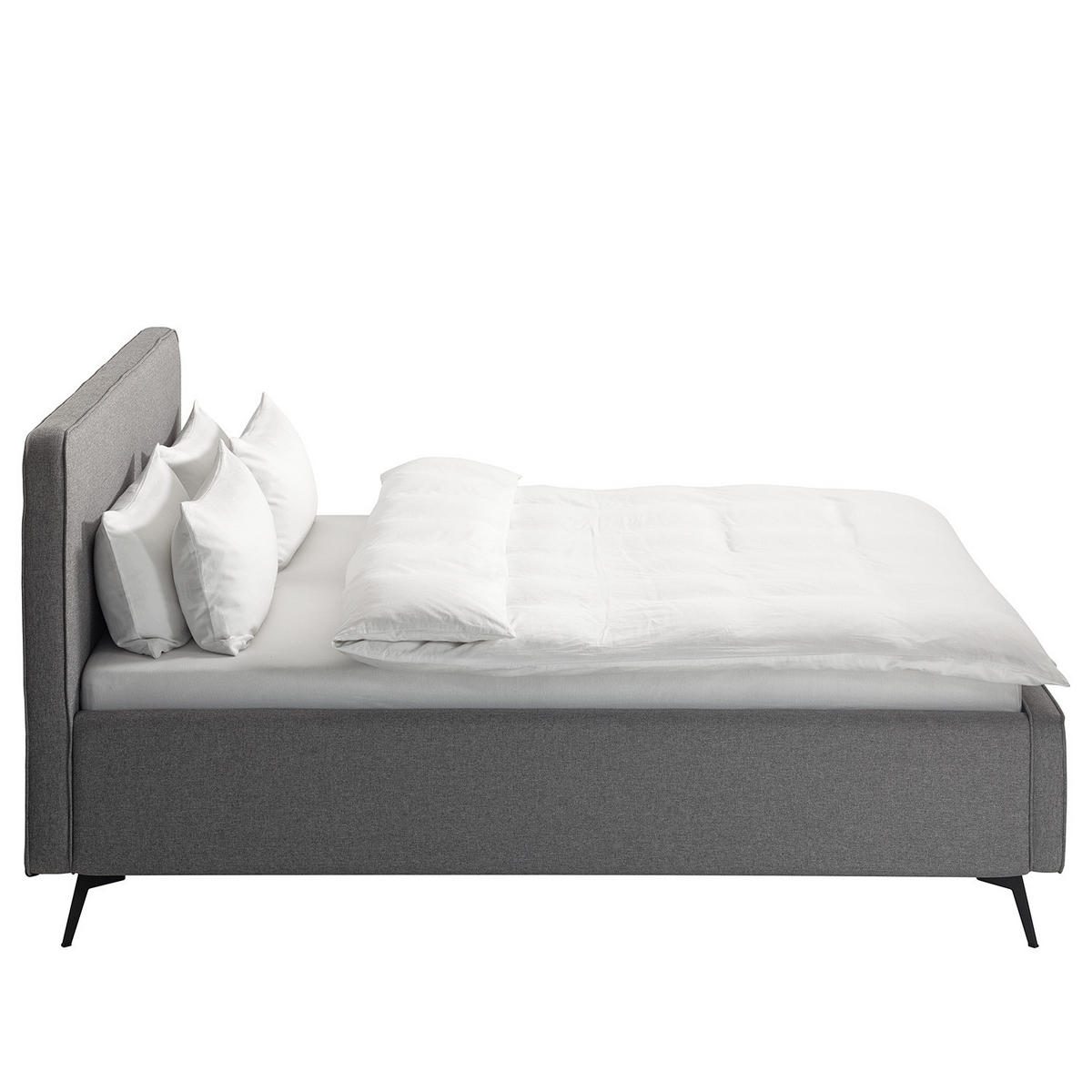 POLSTERBETT - Grau, Textil (180/200cm) - home24