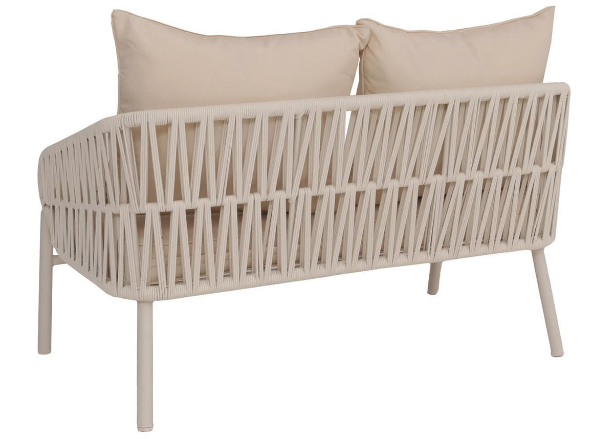 GARTENGARNITUR Lounge-Set Creme - Creme, Metall - PROREGAL