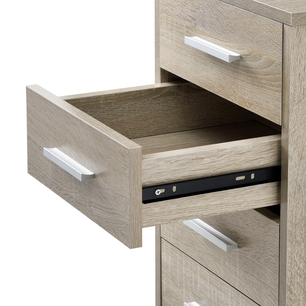 ROLLCONTAINER Stockholm - Sonoma Eiche, Holzwerkstoff (33/63/38cm) - [en.casa]
