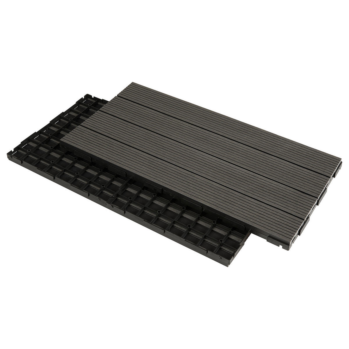 TERRASSENFLIESE - 12er-Set - Grau, Kunststoff (60/30/2cm) - home24