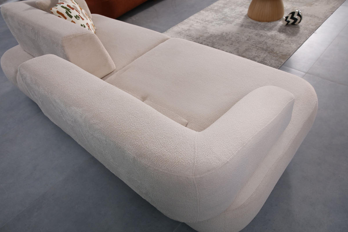 2-SITZER Sofa THRON, Beige - Beige, Holz/Textil (190/78/110cm) - Villa Möbel