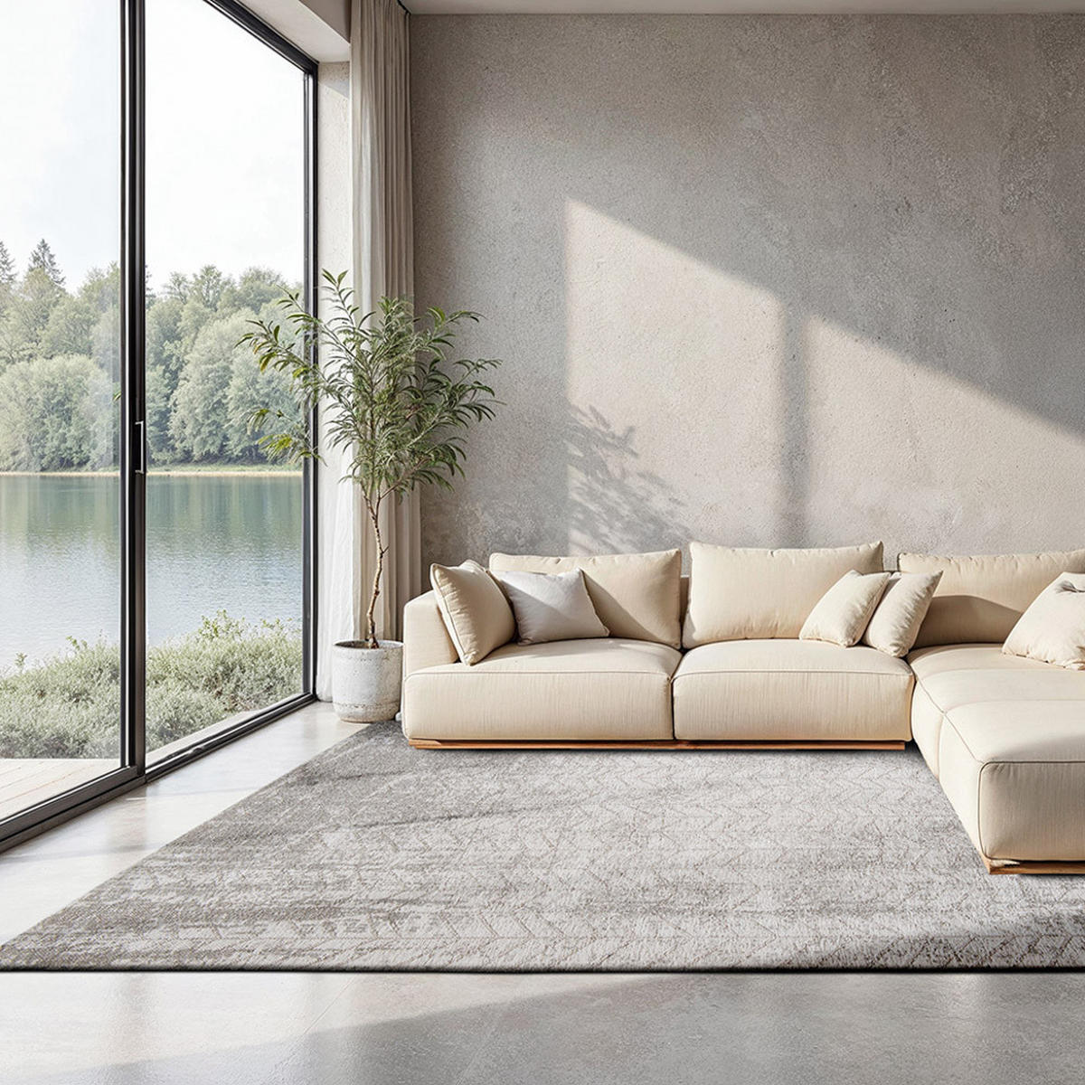 TEPPICH White Plains Mad Men Jacob's Ladder 200/280 cm - Grau, Kunststoff/Textil (200/280cm) - Louis De Poortere