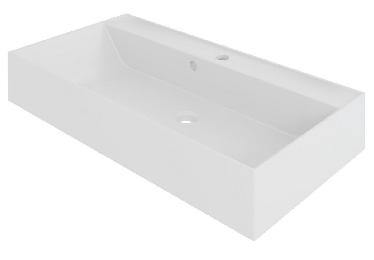 BADMÖBEL-SET Kaschmir, grau 90 x 186 cm 2-teilig, Badkombination in modernem Design - Schwarz/Grau, Glas/Holzwerkstoff (90/80/20cm) - Top.Furn