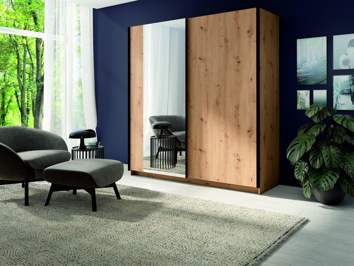 KLEIDERSCHRANK Eiche Artisan 151/199/62 - Eiche Artisan, Holzwerkstoff (151/199/62cm) - RAUMHIRSCH FURNITURE