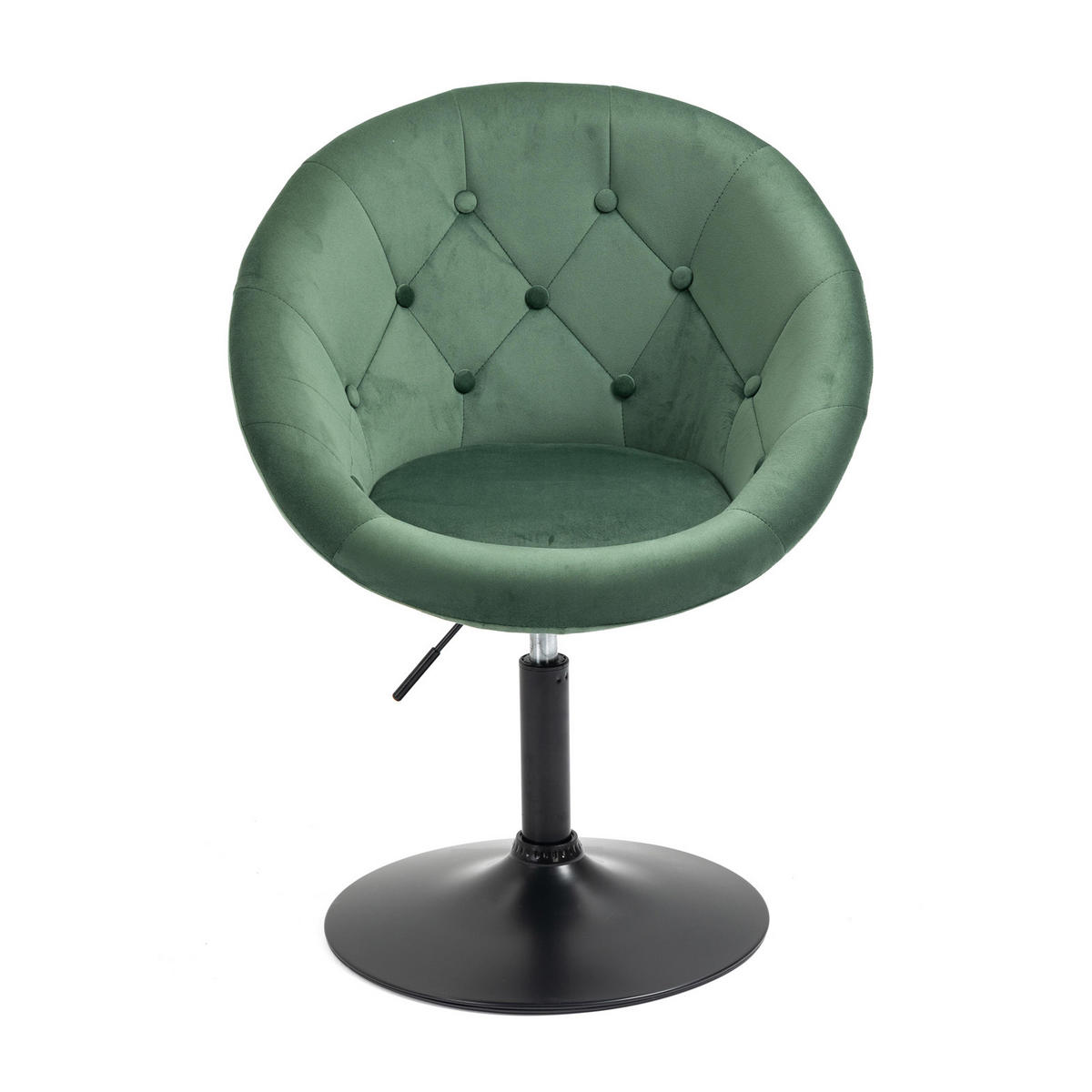 COCKTAILSESSEL HAVANNA Samt Dunkelgrün - Silberfarben/Grün, Textil (62/88/58cm) - SVITA