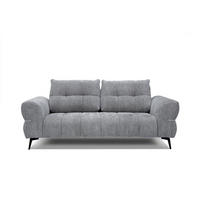 SOFA SALVINI 3-Sitzer, grau - Schwarz/Grau, Holzwerkstoff/Textil (176/88/99cm) - Courtois Laville
