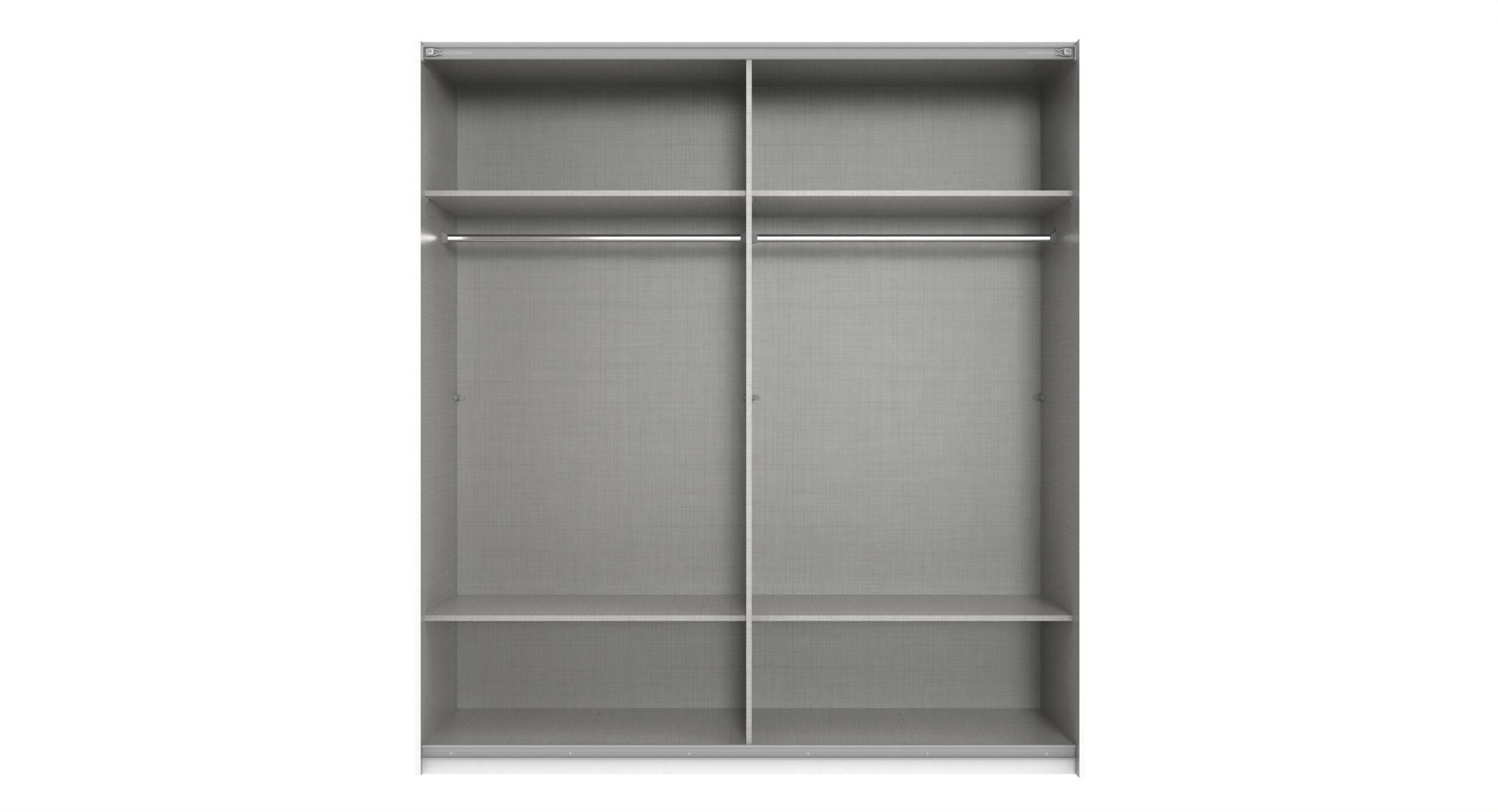 Thumbnail - Schwebetürenschrank, Grau, Holzwerkstoff, 80x200x120 cm, Schlafzimmer, Kleiderschränke, Schwebetürenschränke