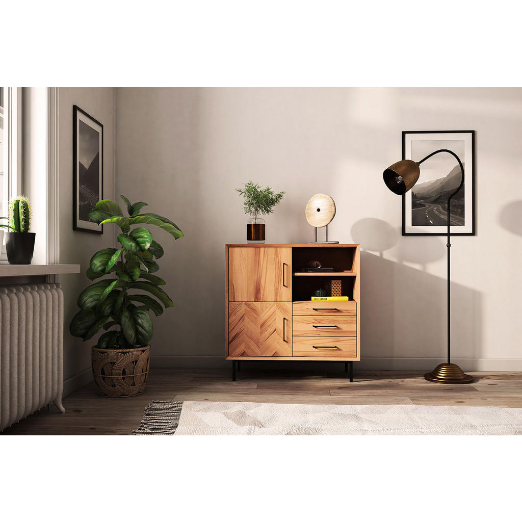 Thumbnail - byoak Kommode, Kernbuche, Holz, Echtholz,Buche, 97x95x45 cm, Wohnzimmer, Kommoden & Sideboards, Kommoden