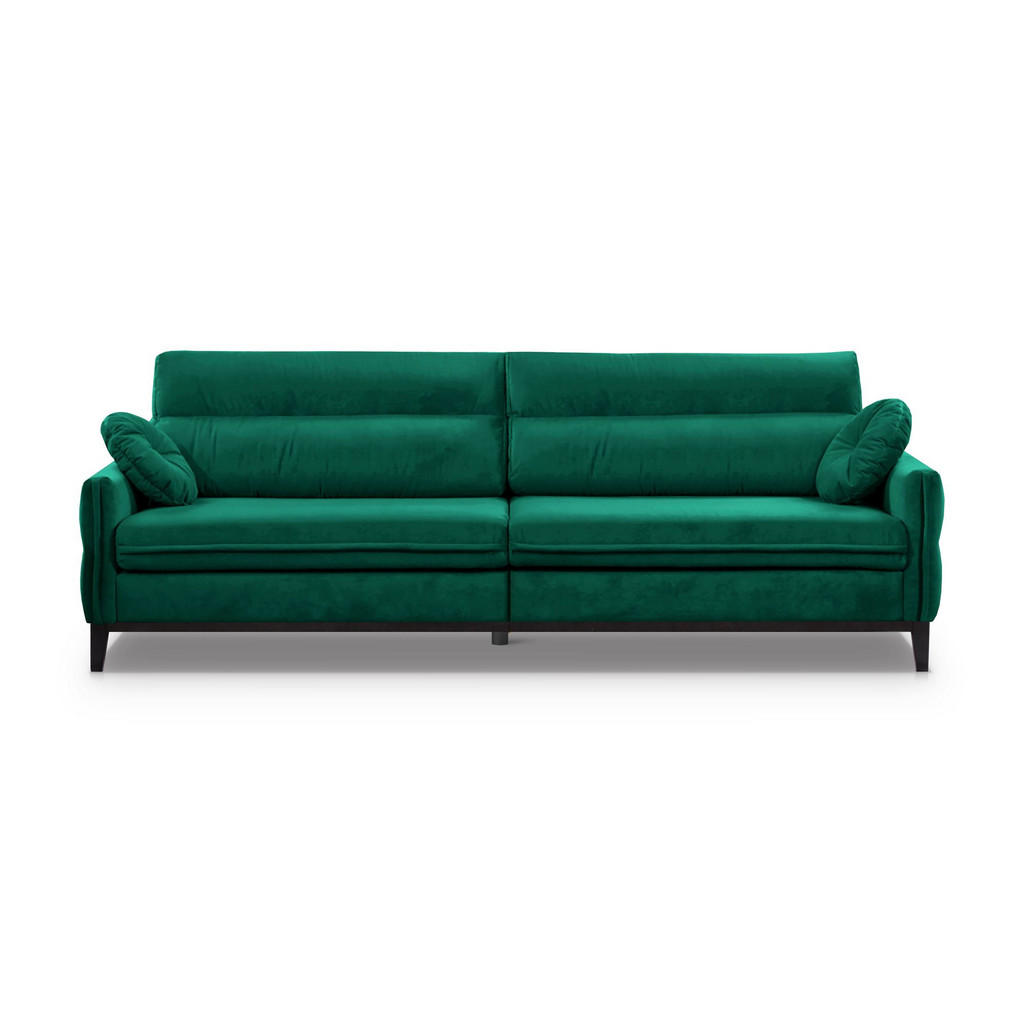 Thumbnail - Beautysofa Sofa, Dunkelgrün, Textil, 3-Sitzer, 268x95x94 cm, Wohnzimmer, Sofas & Couches, Sofas, 3-Sitzer Sofas
