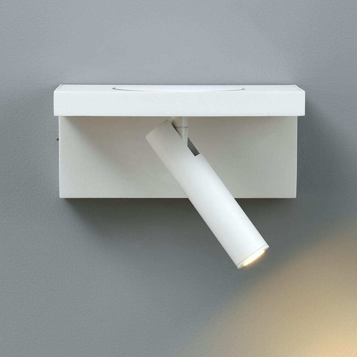 WANDLEUCHTE Naro, Weiß, 18cm, Dimmbar - Weiß, Metall (12.7/8.5/18cm) - KOSILUM