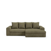 ECKSOFA Paola 3 Sitzplätze Grün - Grün, Holz (272/167cm) - Petits-meubles