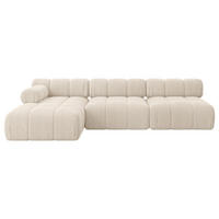 ECKSOFA modulares Sofa Razon-L2 - 285x160x70 cm Beige Cord - Beige, Holzwerkstoff/Textil (285/160cm) - ALTDECOR