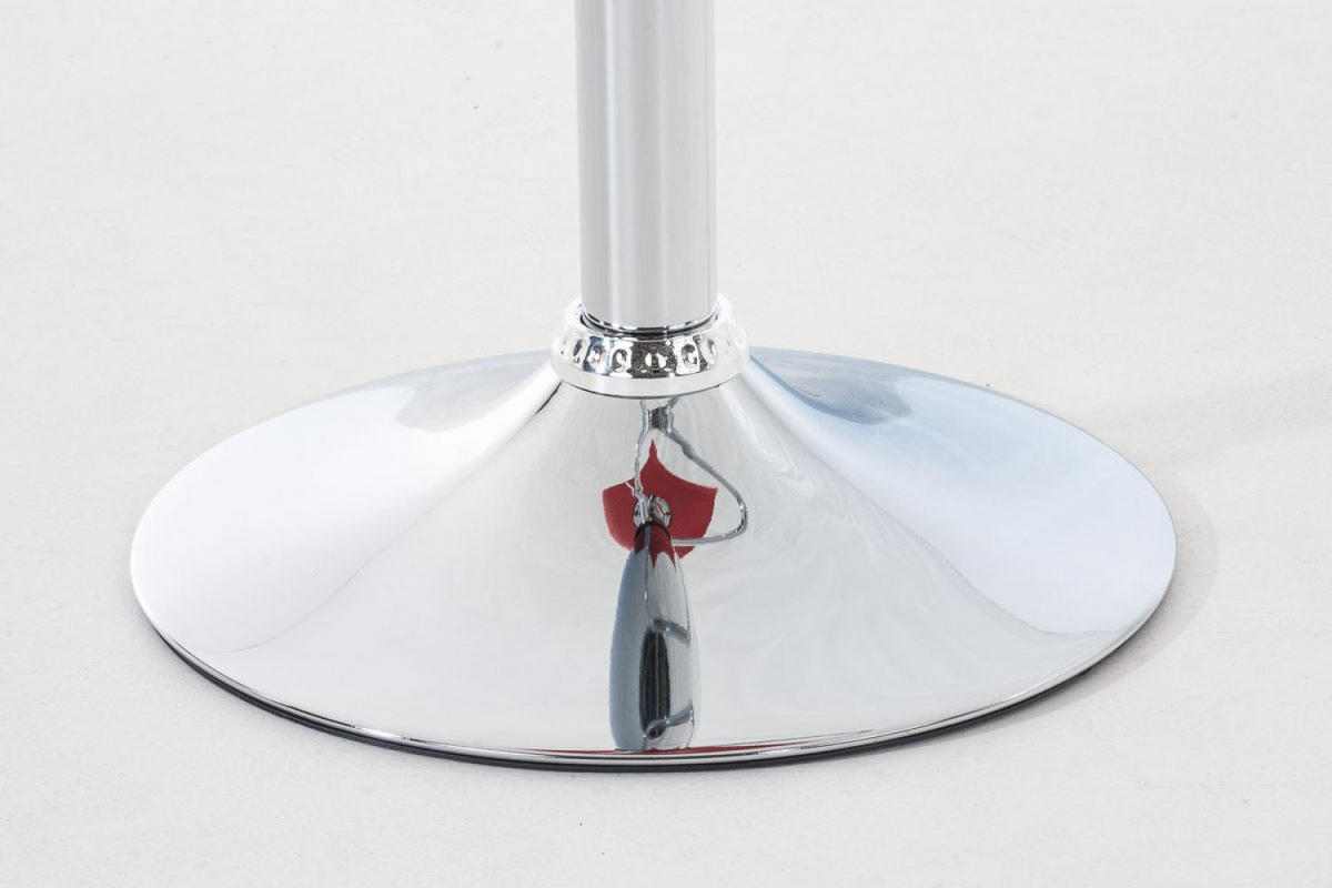 BARHOCKER 2er Set Kunststoff rot - Chromfarben/Rot, Kunststoff/Metall (39/84/36cm) - CLP