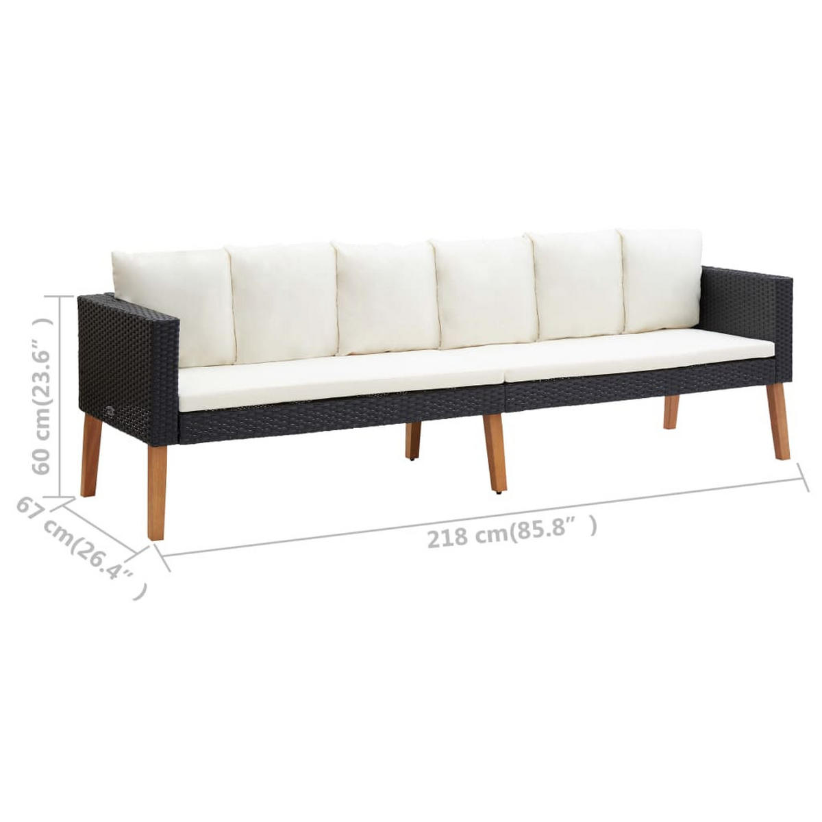GARTENSET Yanni 4-teilig - Schwarz, Metall - Nettlife