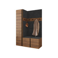MOBILIER PENTRU HOL Orion IX - culoare lemn de nuc/antracit, material plastic/compozit lemnos (124/186/46cm) - MIRJAN24