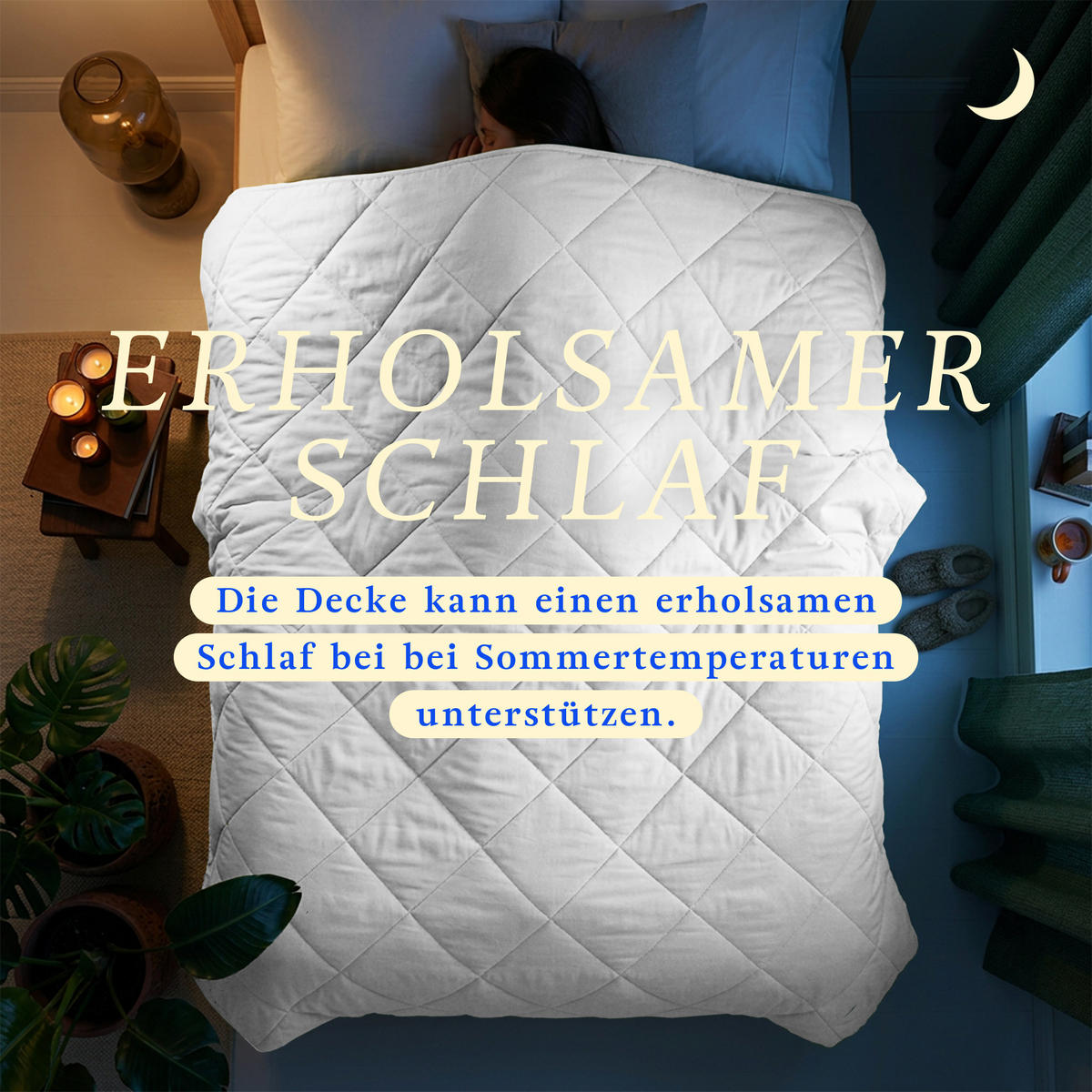 SOMMERBETT Steppbett leicht Weiß 200x200 cm - Weiß, Textil (200/200cm) - Bestlivings