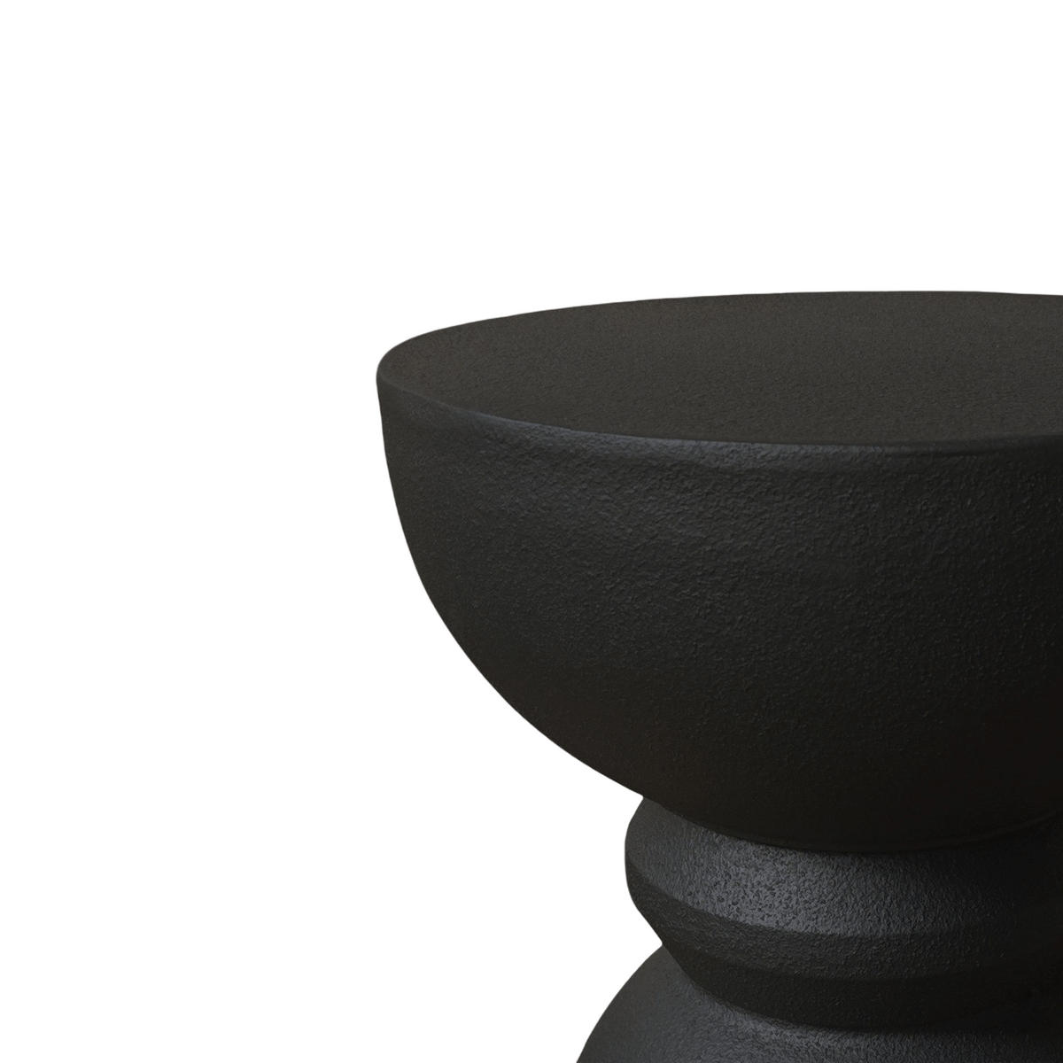 BEISTELLTISCH Schwarz 35/35/42,5 cm - Schwarz, Stein (36/36/42.5cm) - Mobili Rebecca