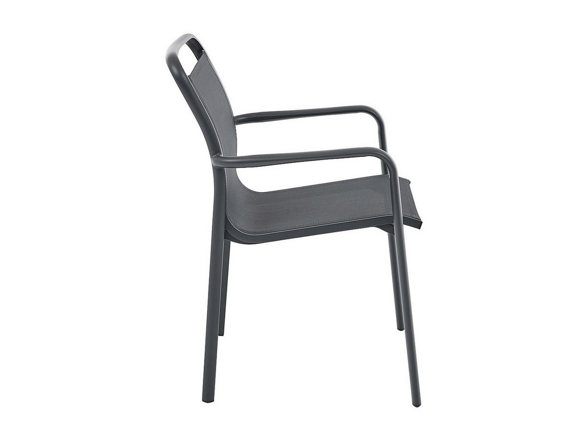 GARTENSTUHL 2er-Set - 57 cm x 60 cm - Metall - Anthrazitgrau - VELYRA - Anthrazit, Metall (57/85/60cm) - Vente-Unique