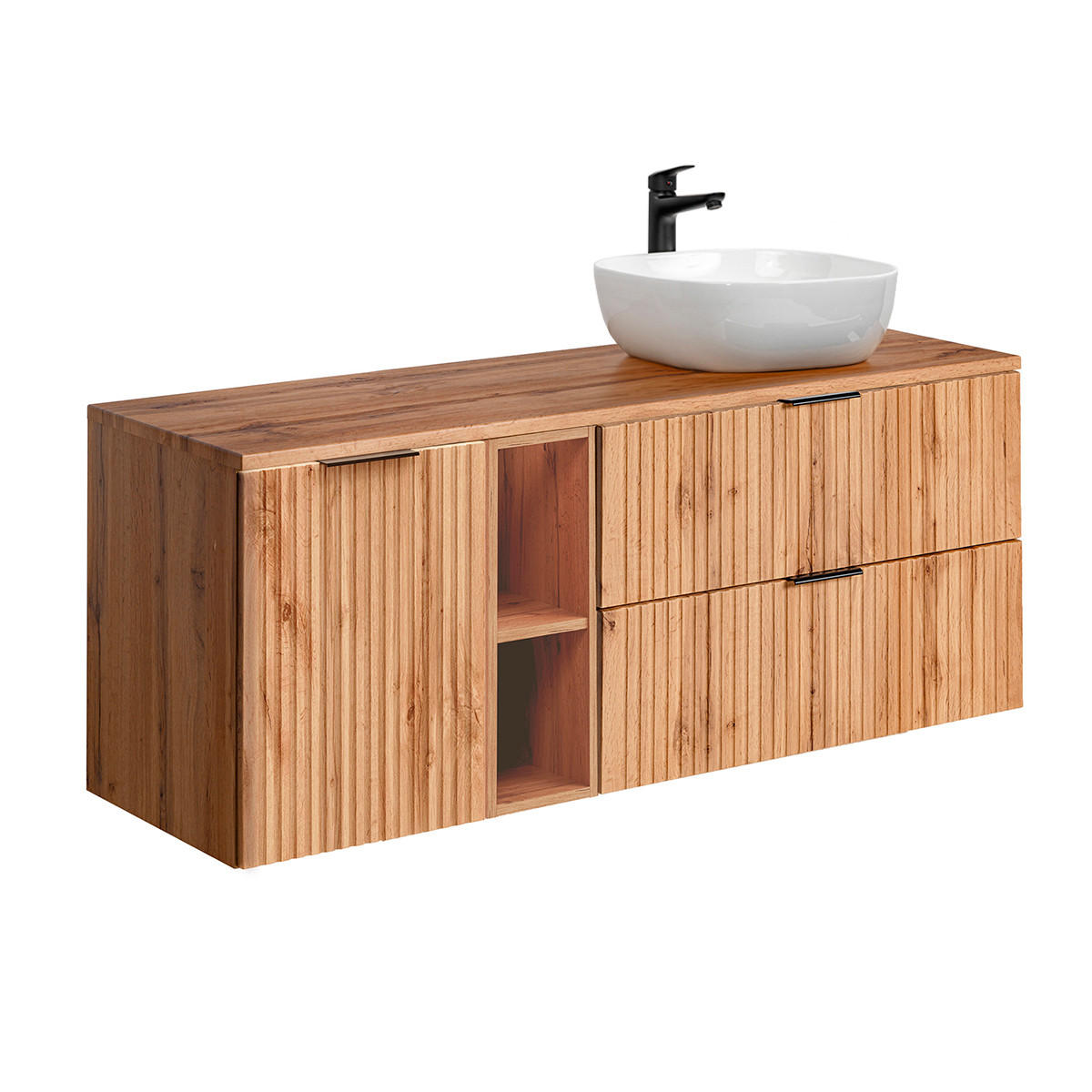 WASCHTISCH 140.8cm Adriel Holz - Braun, Holzwerkstoff (140.8/59/46cm) - Petits-meubles