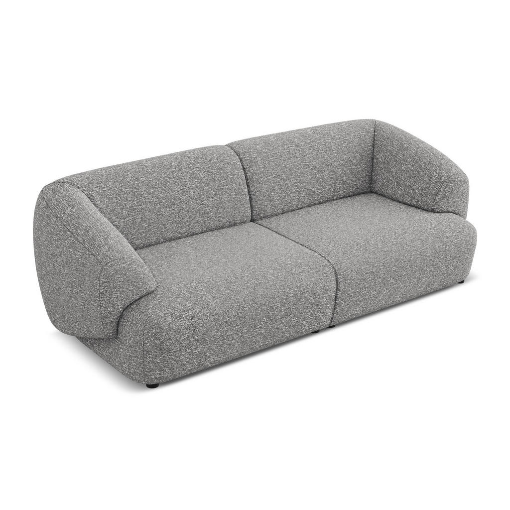 Thumbnail - Makamii 4-Sitzer-Sofa, Hellgrau, Textil, Füllung: Schaumstoff, 232x81x98 cm, Made in EU, Wohnzimmer, Sofas & Couches, So...