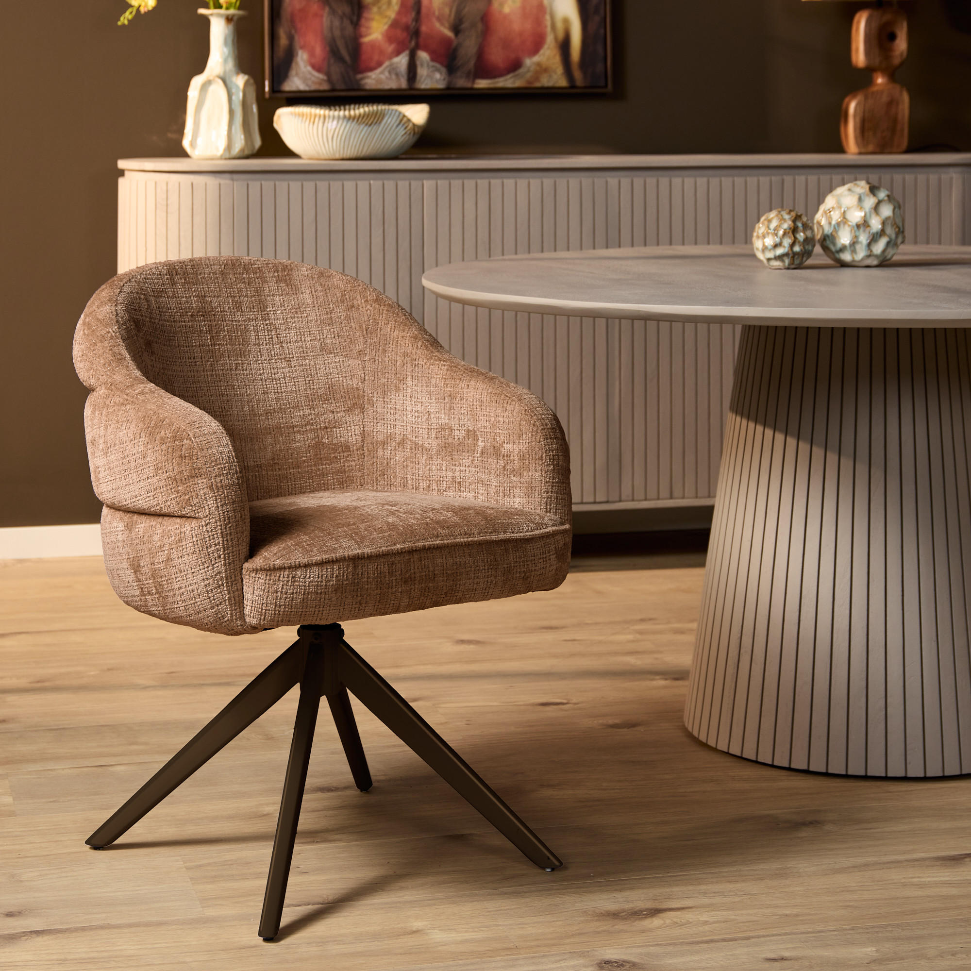 ESSZIMMERSTUHL Ron Braun 64/65/83 cm - Braun, Textil (64/83/65cm) - Starfurn