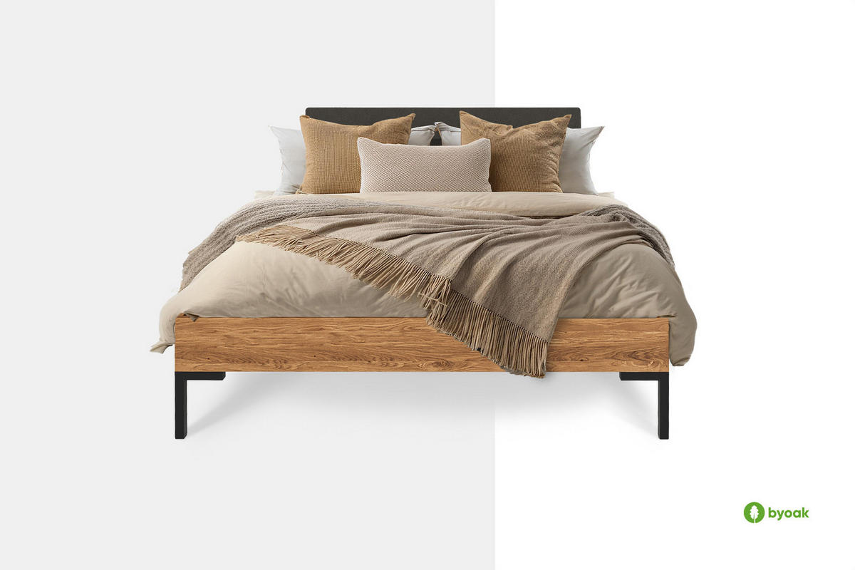 BETT LEON 1 180x190 Kernbuche - Kernbuche, Holz (180/190cm) - byoak