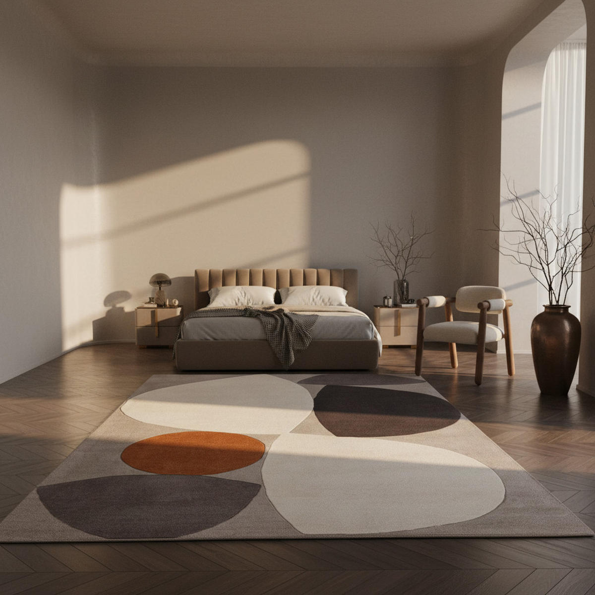 TEPPICH Wolle handgetuftet abstrakt Mid-Century ELAN-Mouzon, Silbergrau 200x290 cm - Grau, Textil (200/290cm) - KADIMA DESIGN