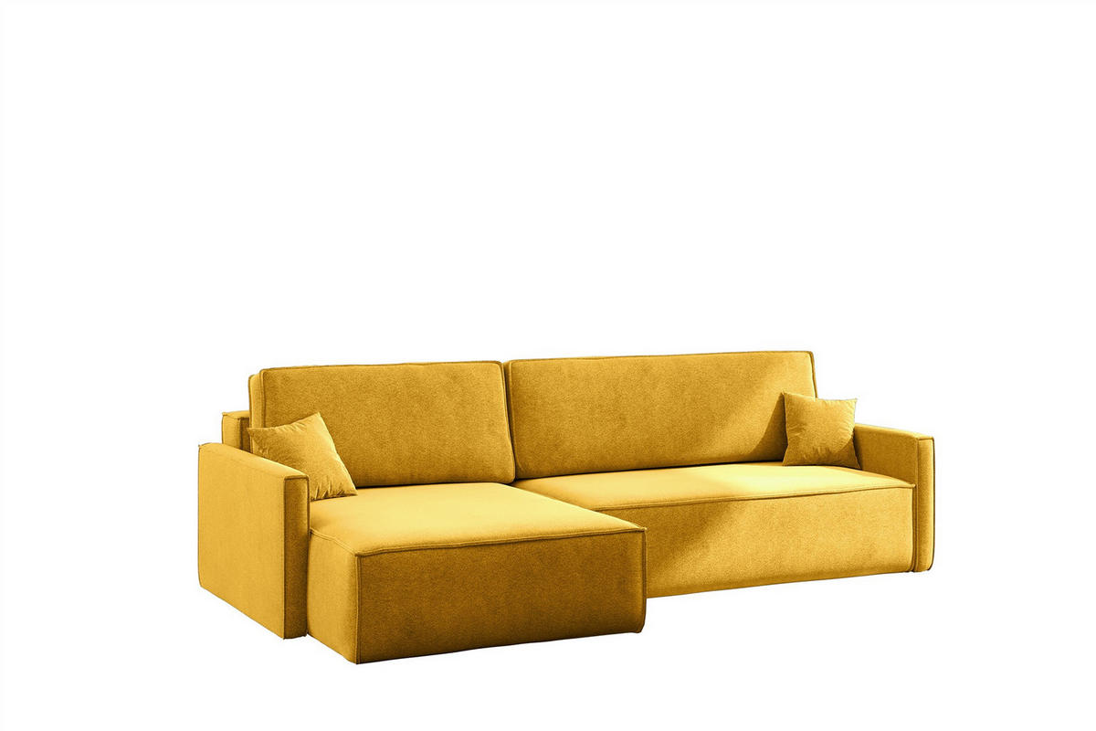 ECKSOFA Louis Salvador - Gelb, Holzwerkstoff/Textil (250/142cm) - Fun Möbel