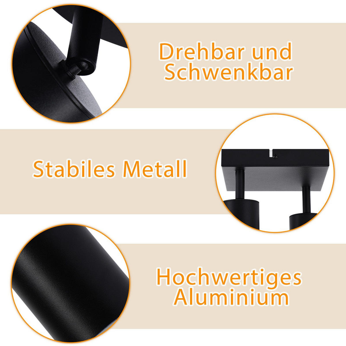 STRAHLER Einfallsreich 2-flammig 15/15/14.4 cm - Schwarz, Metall (15/15/14.4cm) - ZMH