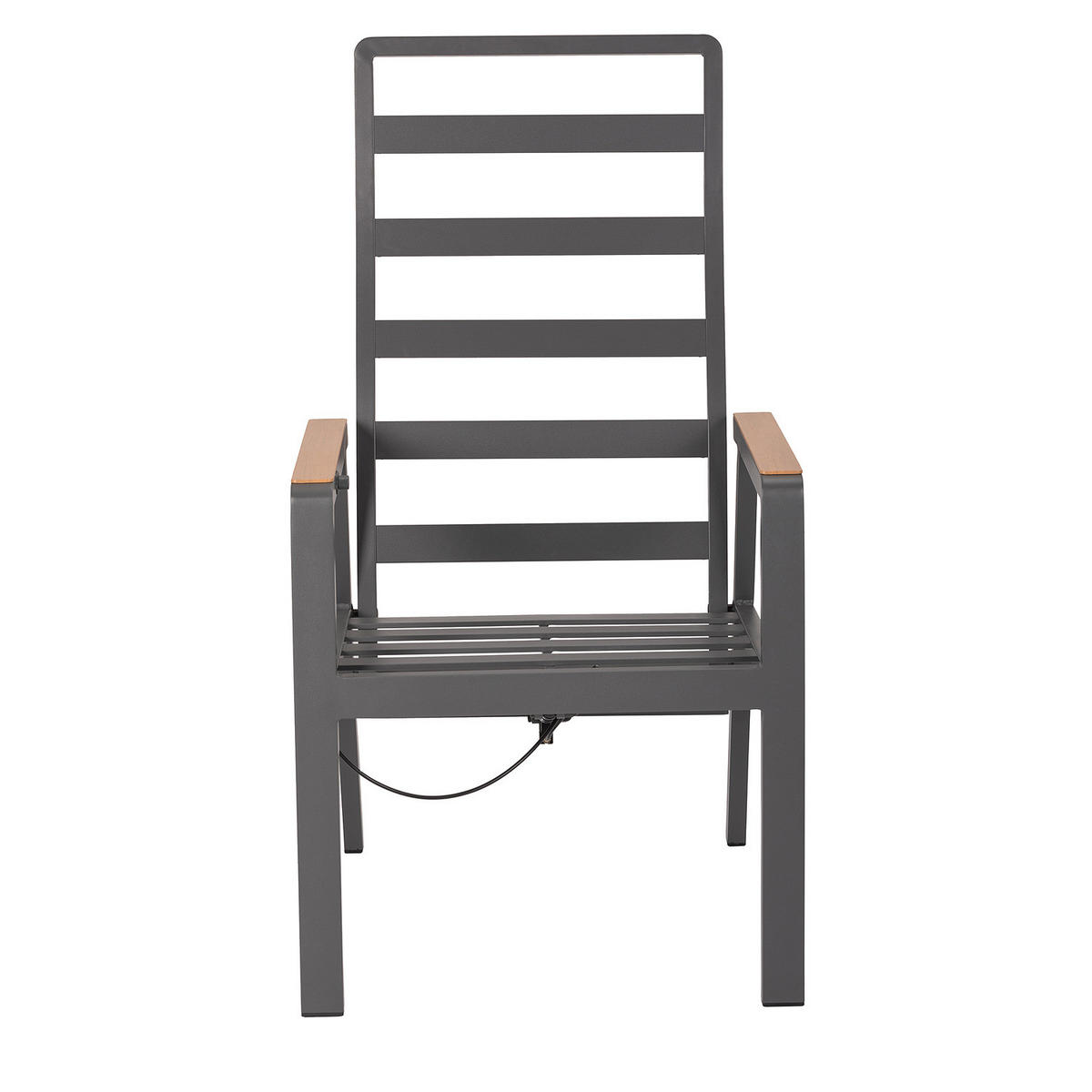 GARTENRELAXSESSEL - Aluminium / Polyester - Grau - 2er-Set - Grau, Textil/Metall (60/110/72cm) - home24