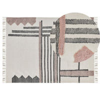 KURZFLOR-TEPPICH Muradiye 200/140 cm - Beige, Textil (140/200cm) - Beliani